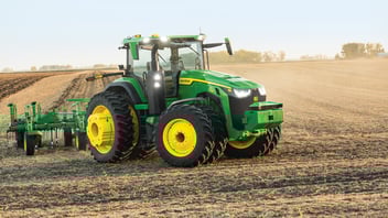 John Deere Autonomous Tractor in the field
